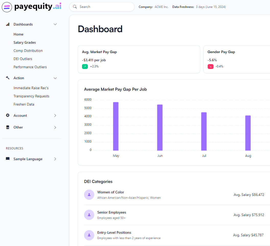 PayEquity.ai Analytics Screenshot